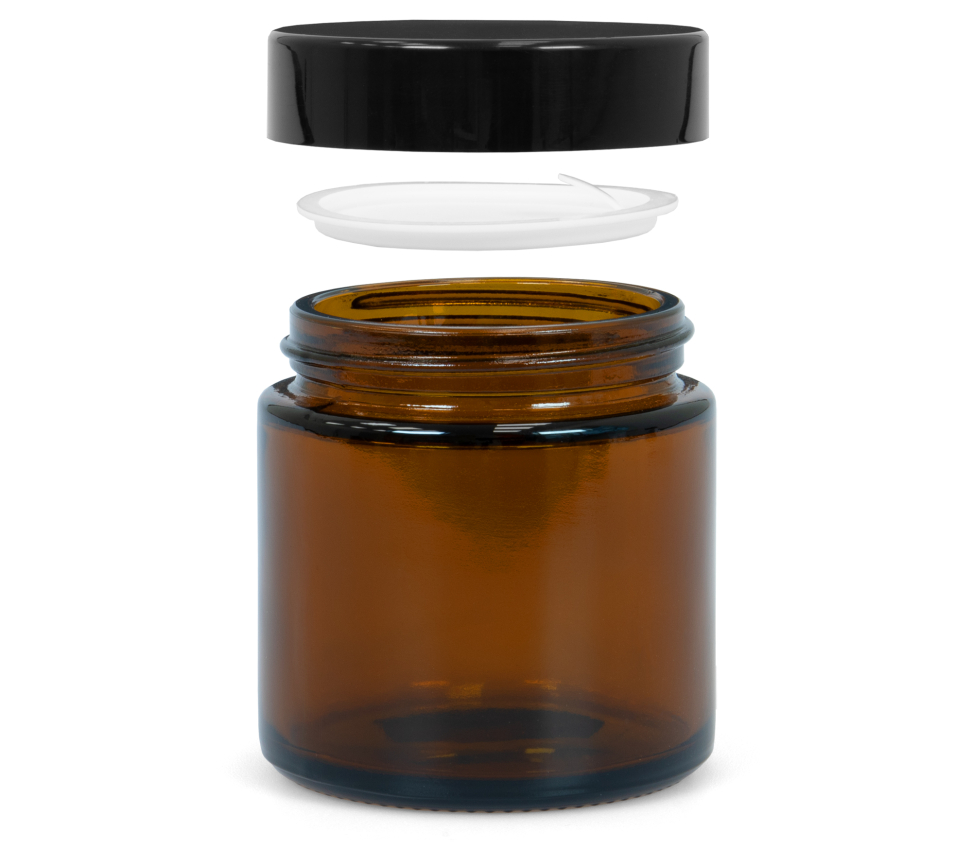 Skleněný kelímek z hnědého skla 100 ml