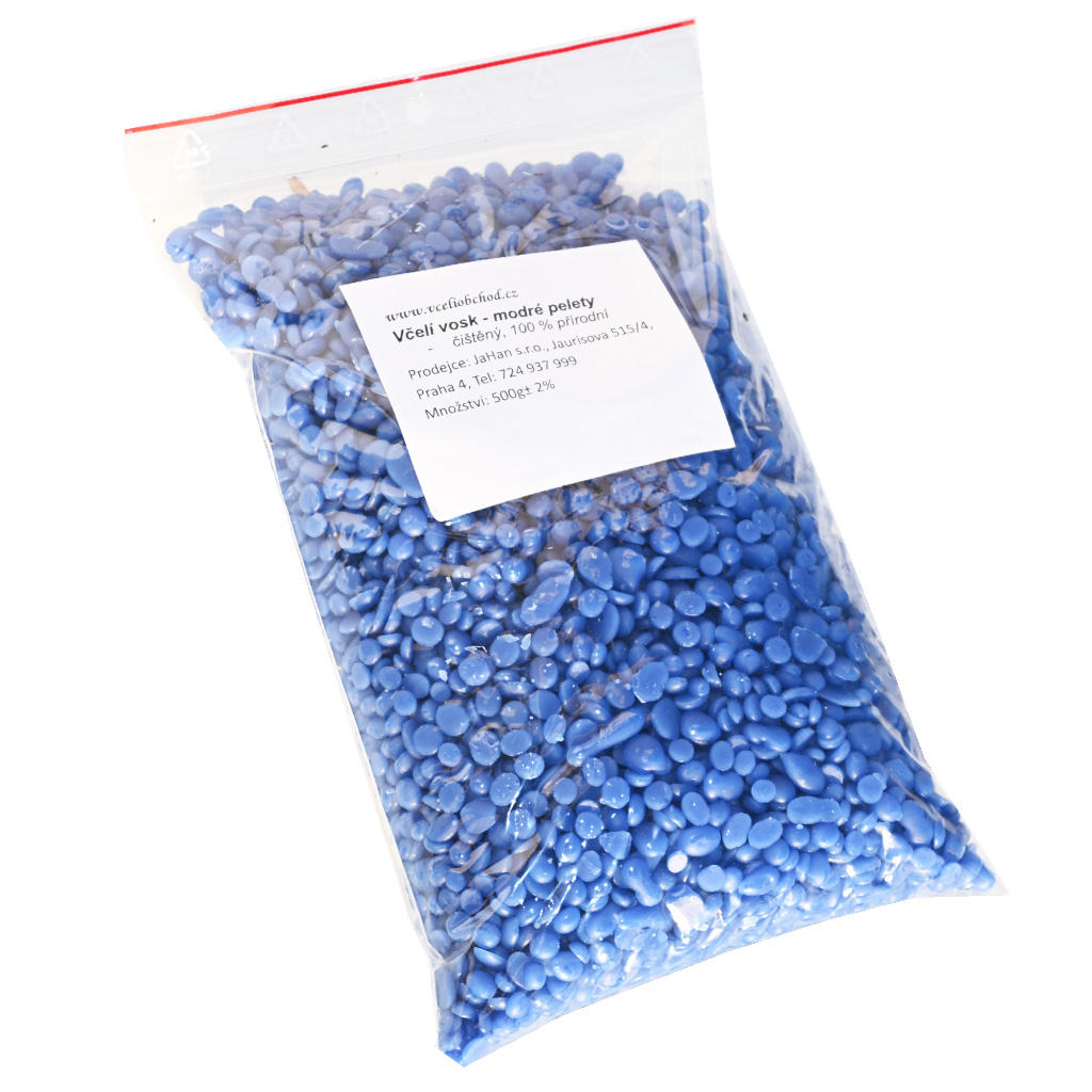 Včelí vosk - modré pelety - 500 g