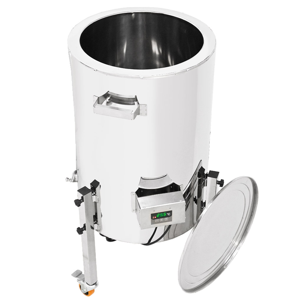 Stáčecí dekrystalizační nádoba s ohřevem Mellarius MaxiLine 230 V - 163 litrů / 225 kg