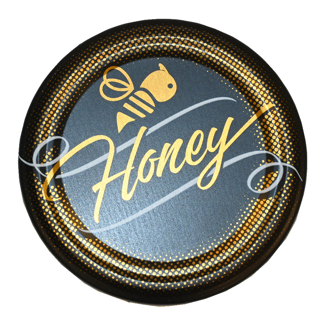 Víčko na sklenici TO 82 - Honey - černé - matné - 700 ks - celá krabice - HO12-2